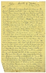 Moe Howard's Handwritten Manuscript Created for His Autobiography -- Moe's Daughter Joan Is Born & The Three Stooges Move to LA to Film ''Soup to Nuts''